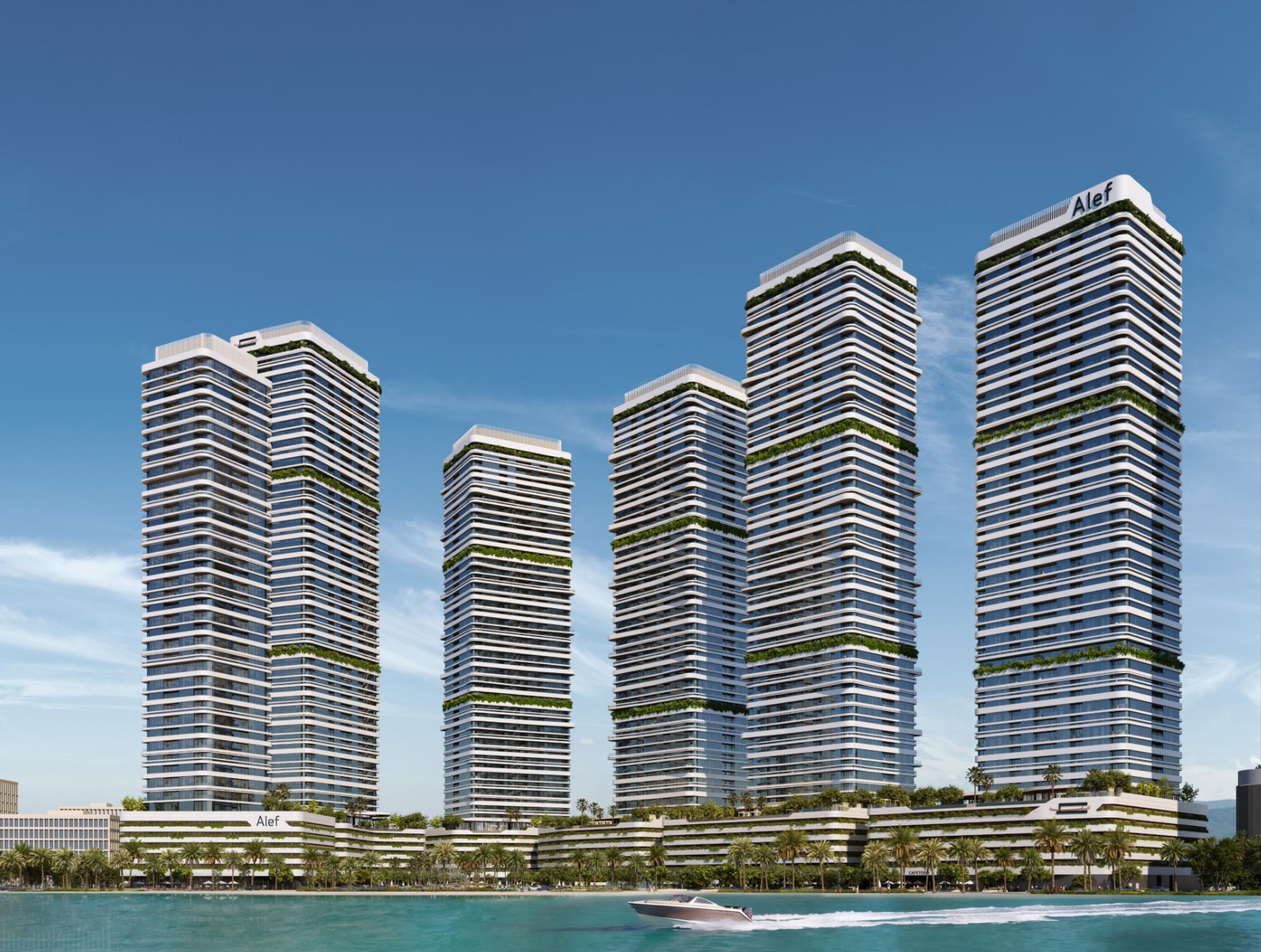 Linar towers on Al Mamzar Beach